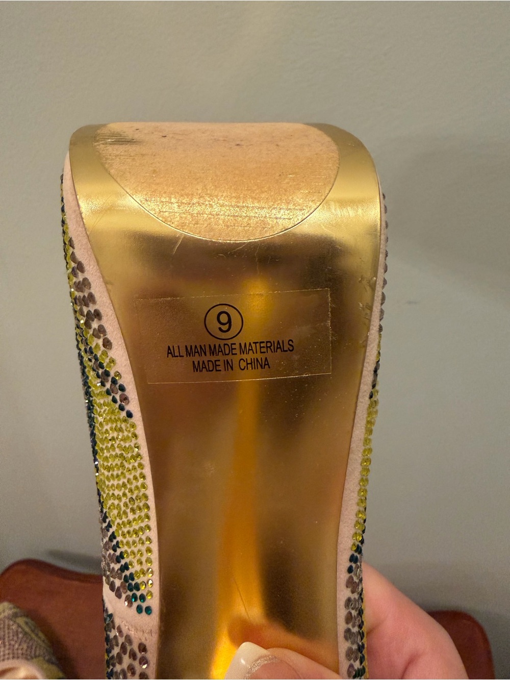 Alba Yellow Patterned Platform Pumps - Picture 9 of 10